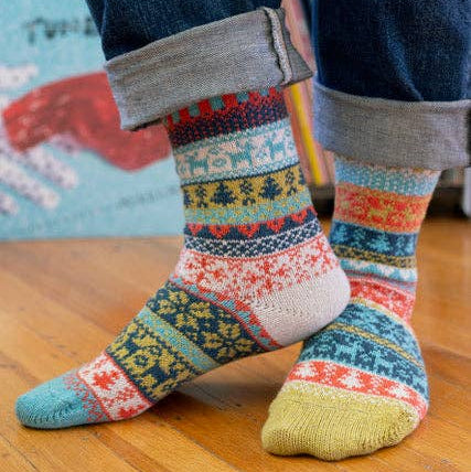Mismatched Crew Socks-Spritz