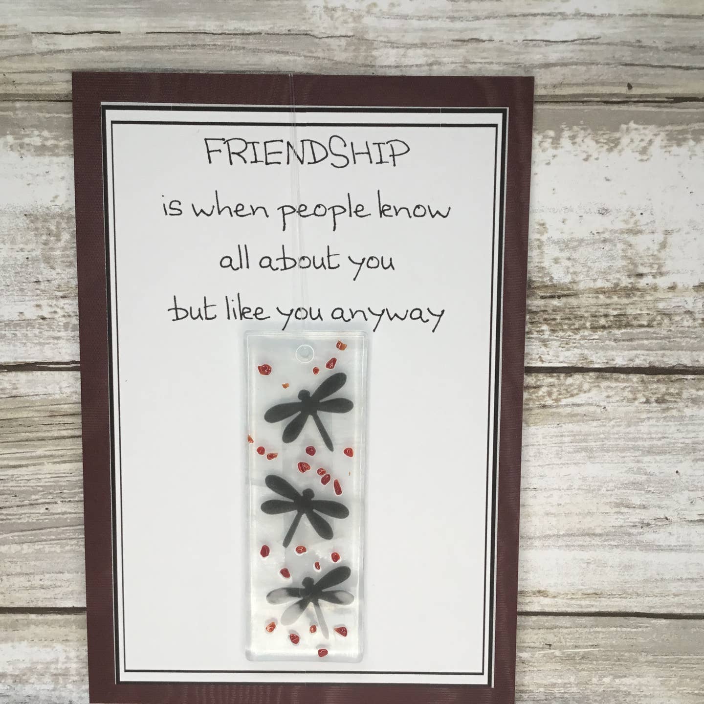 Suncatcher Card-Friendship/Dragonfly