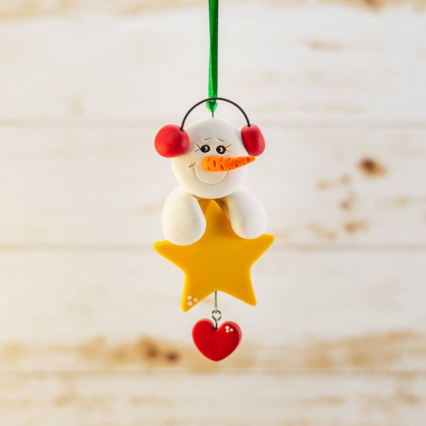 Snowman Star Ornament