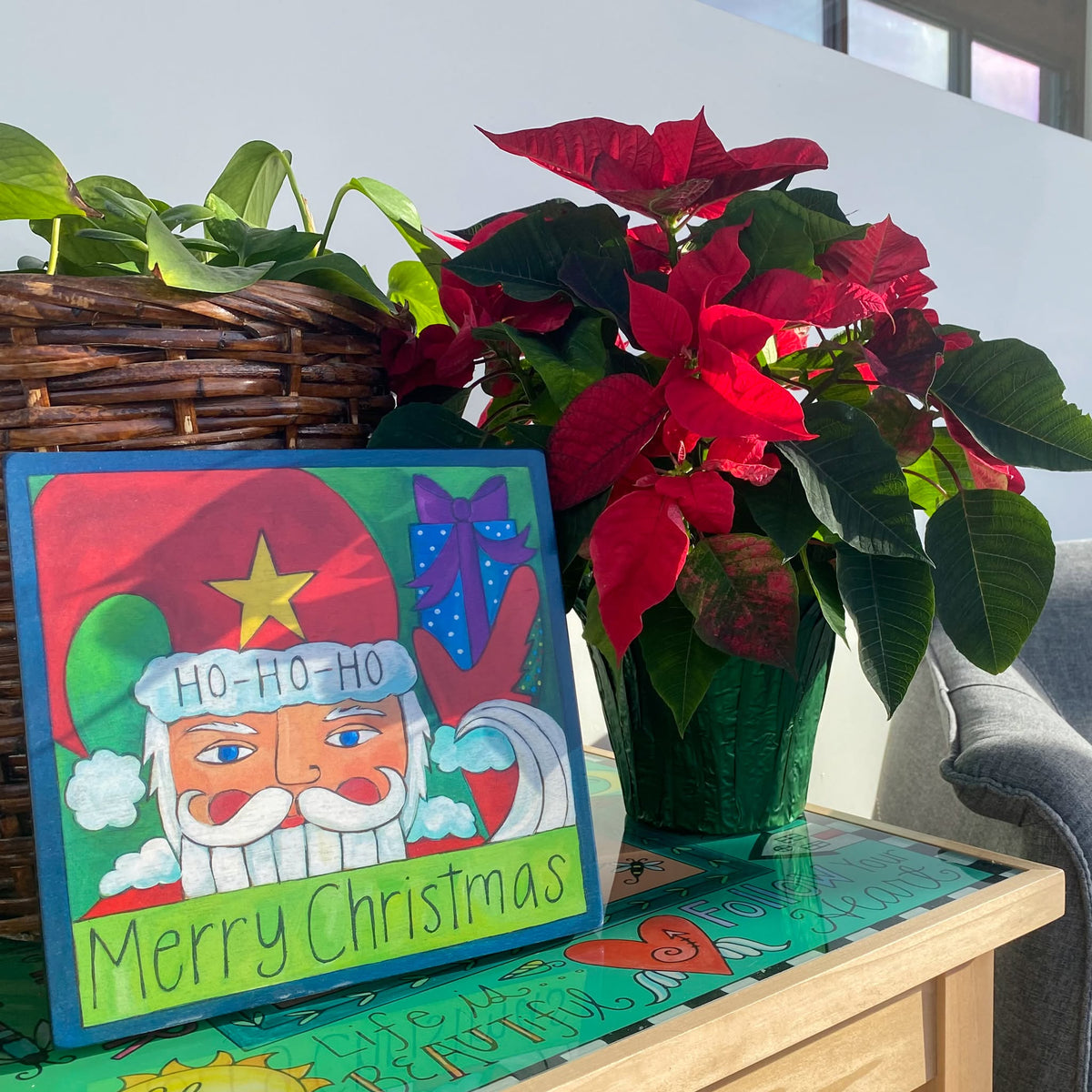Oh What Fun Santa Plaque