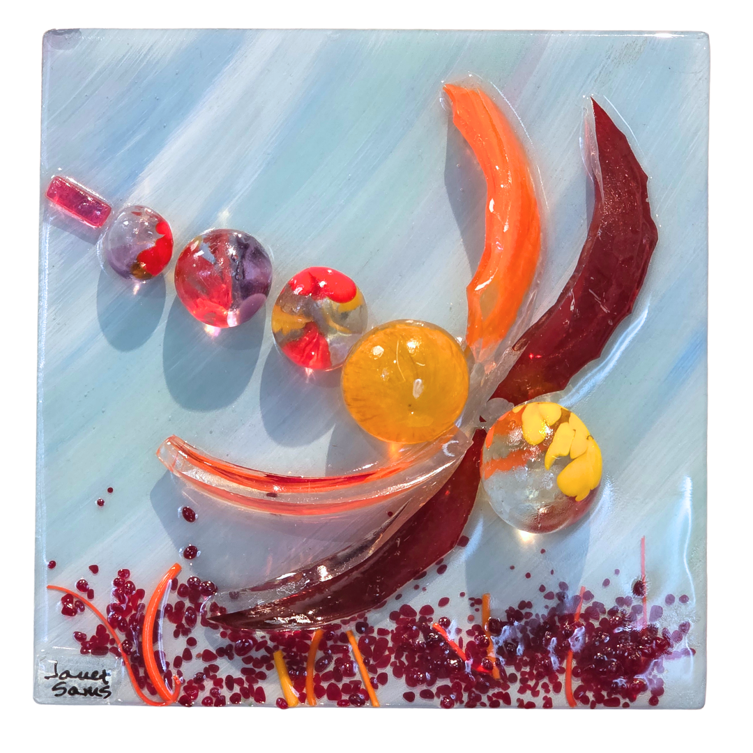 Mini Glass Collage-Dragonfly