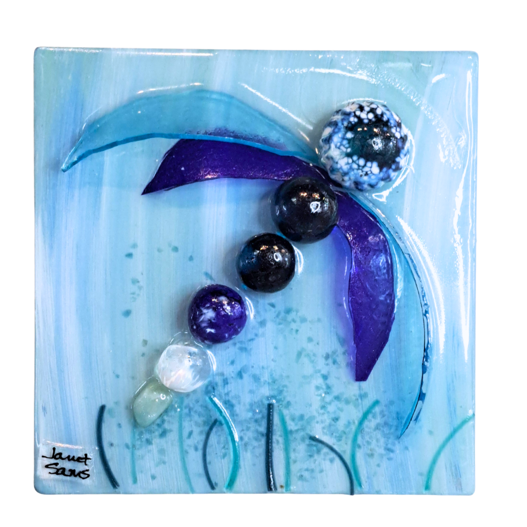 Mini Glass Collage-Dragonfly