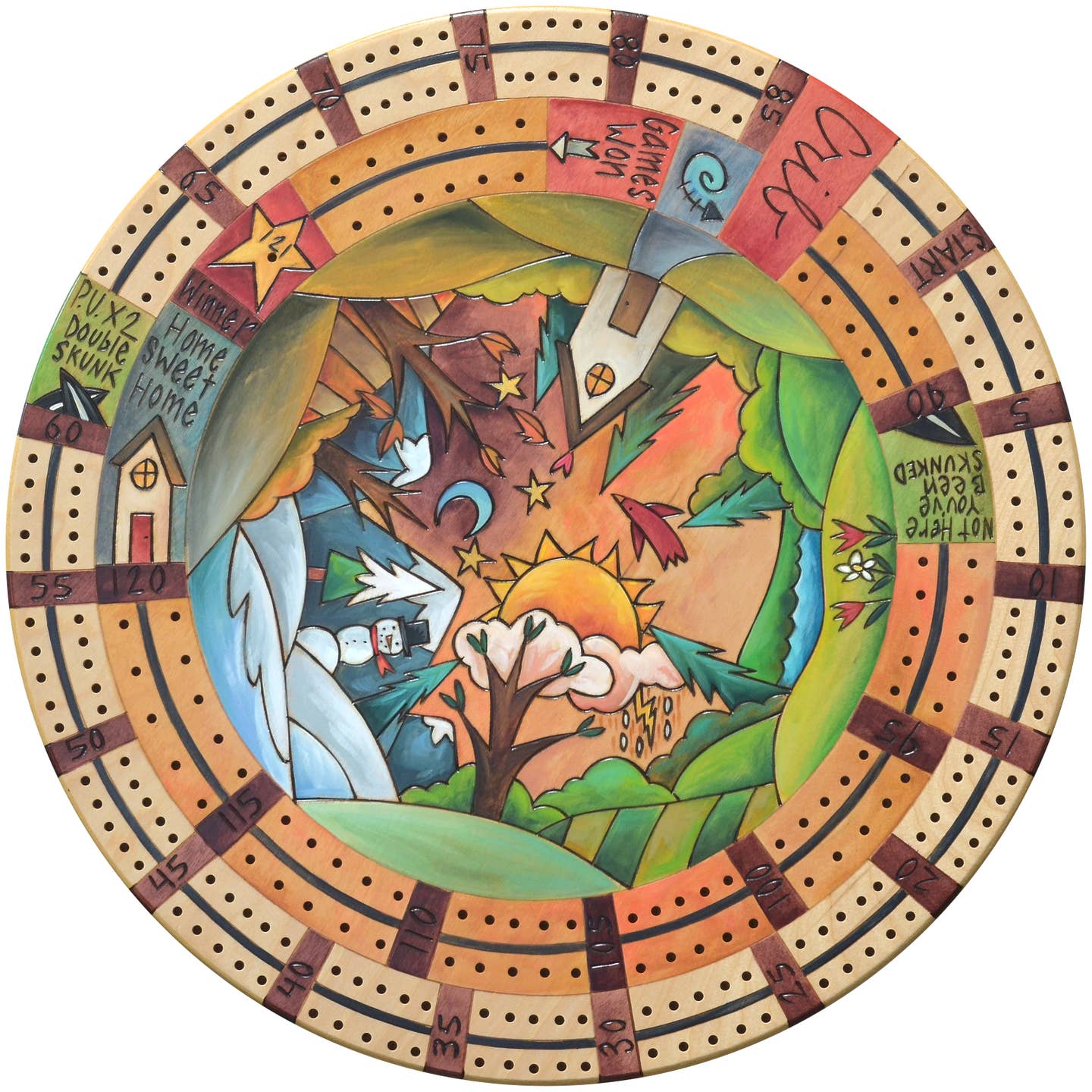 Cribbage Lazy Susan 20"-Home Sweet Home