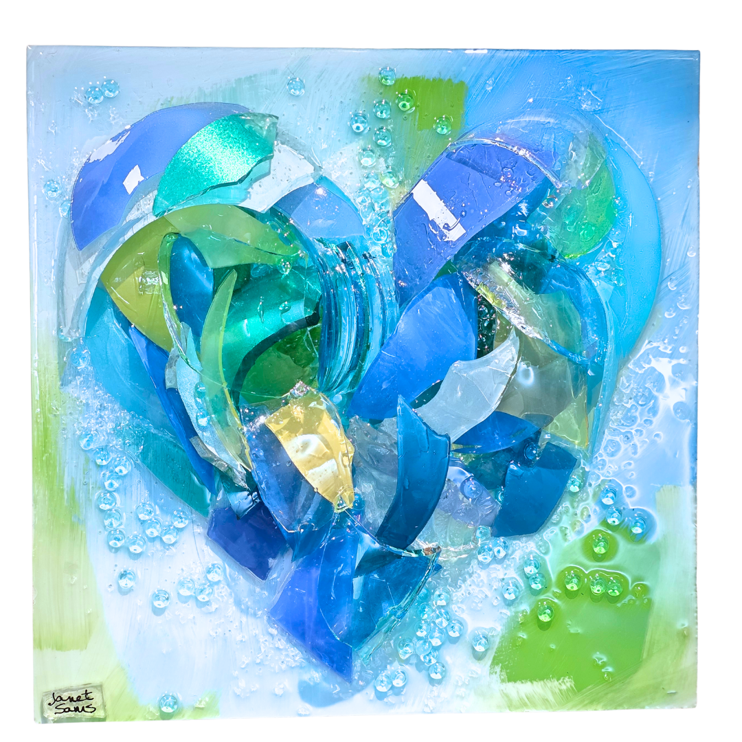 Shattered Glass Heart-10"