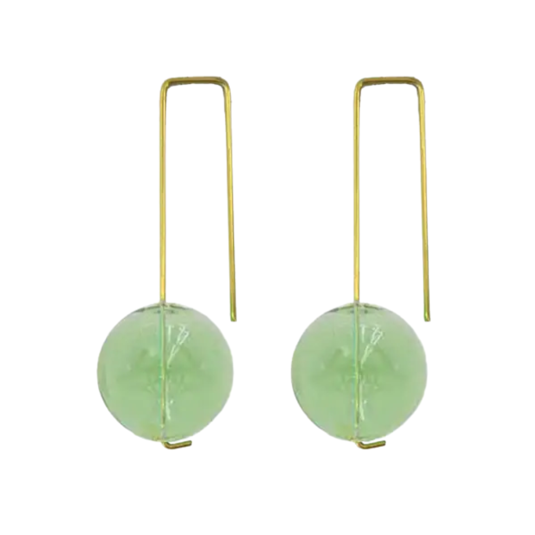 Air Bubbles Earrings-Green