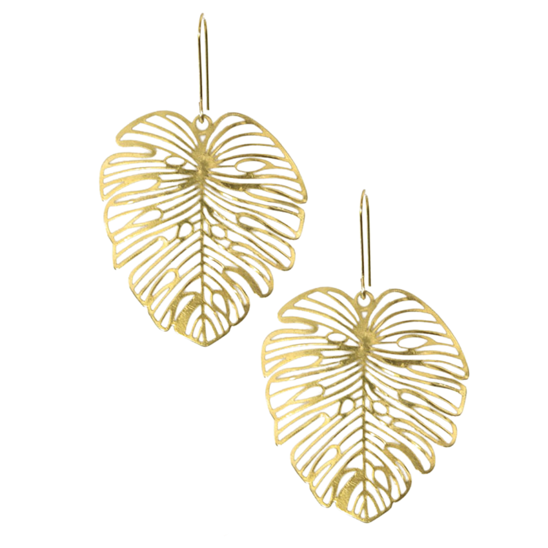 Lacy Monstera Earrings