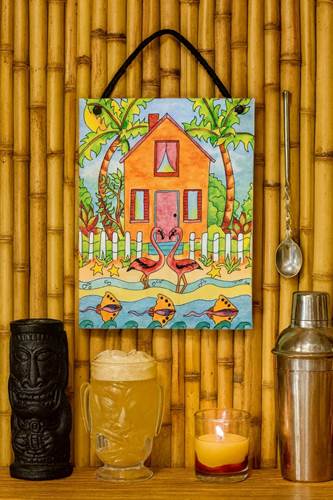 Flamingo Love Cottage Tile