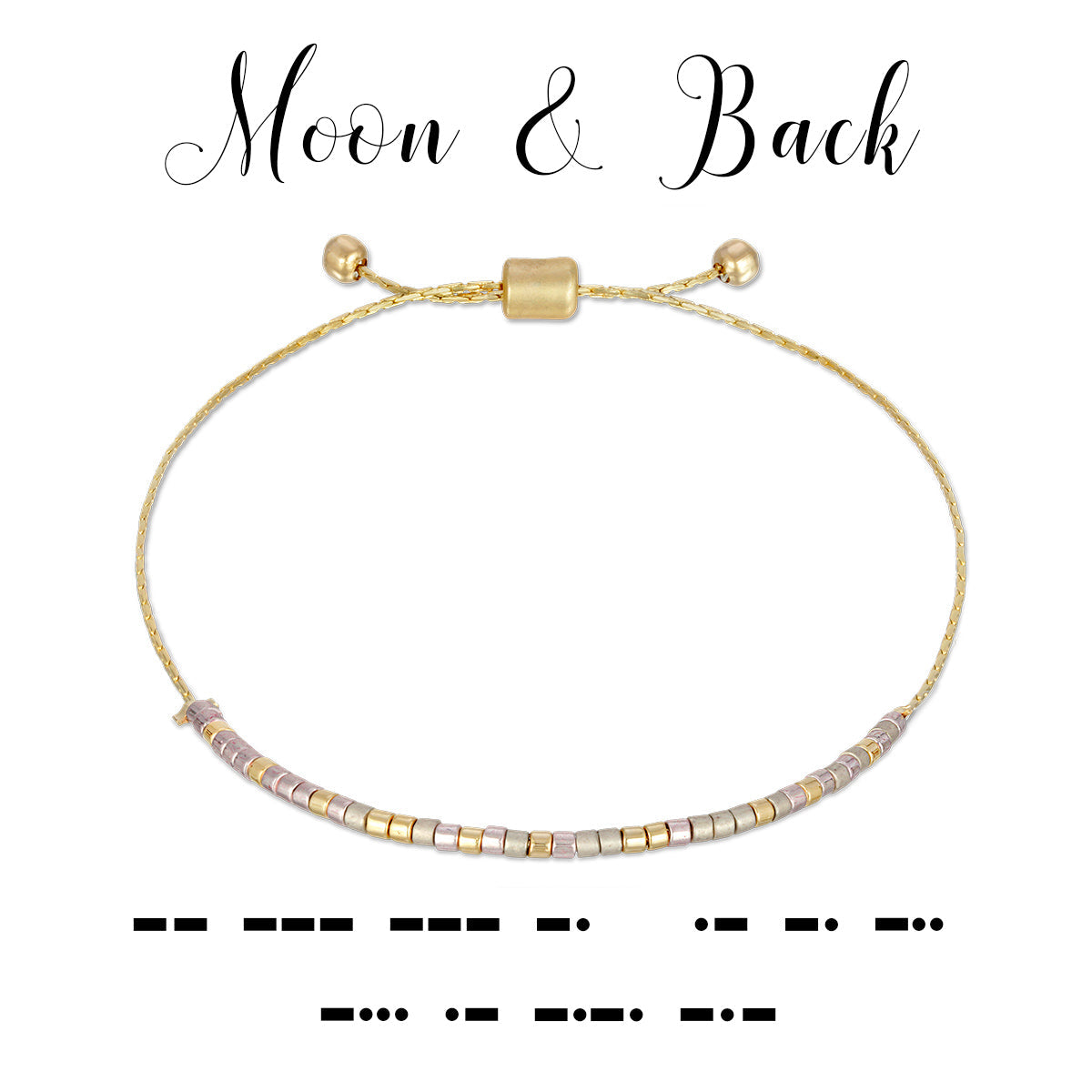Morse Code Bracelet-Moon and Back