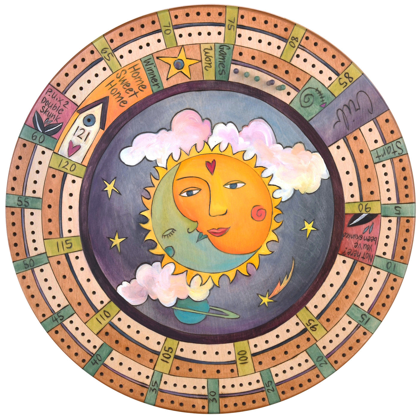 Cribbage Lazy Susan 20"-Sun & Moon