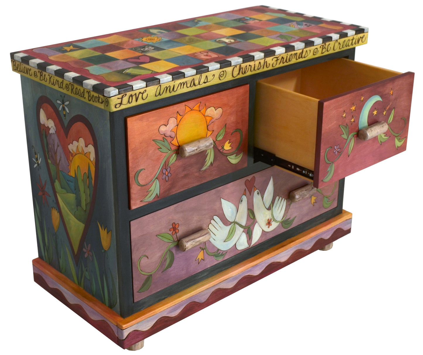 Small Dresser-Checkerboard Top