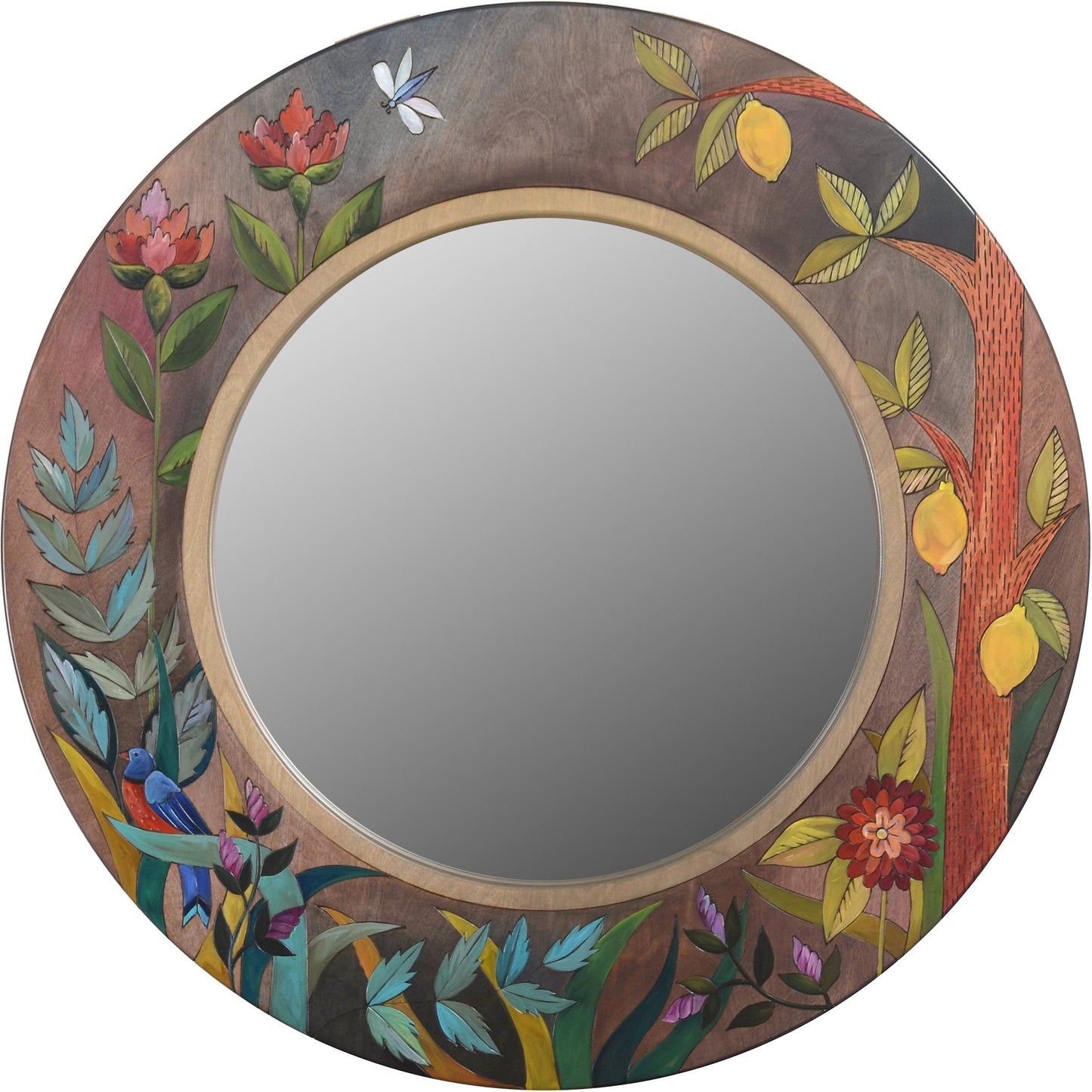 Large Circle Mirror-Lemon Tree