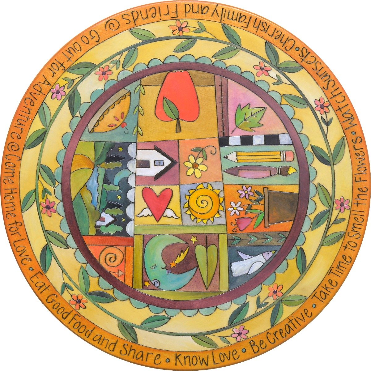 Lazy Susan 24"-Floral Patchwork