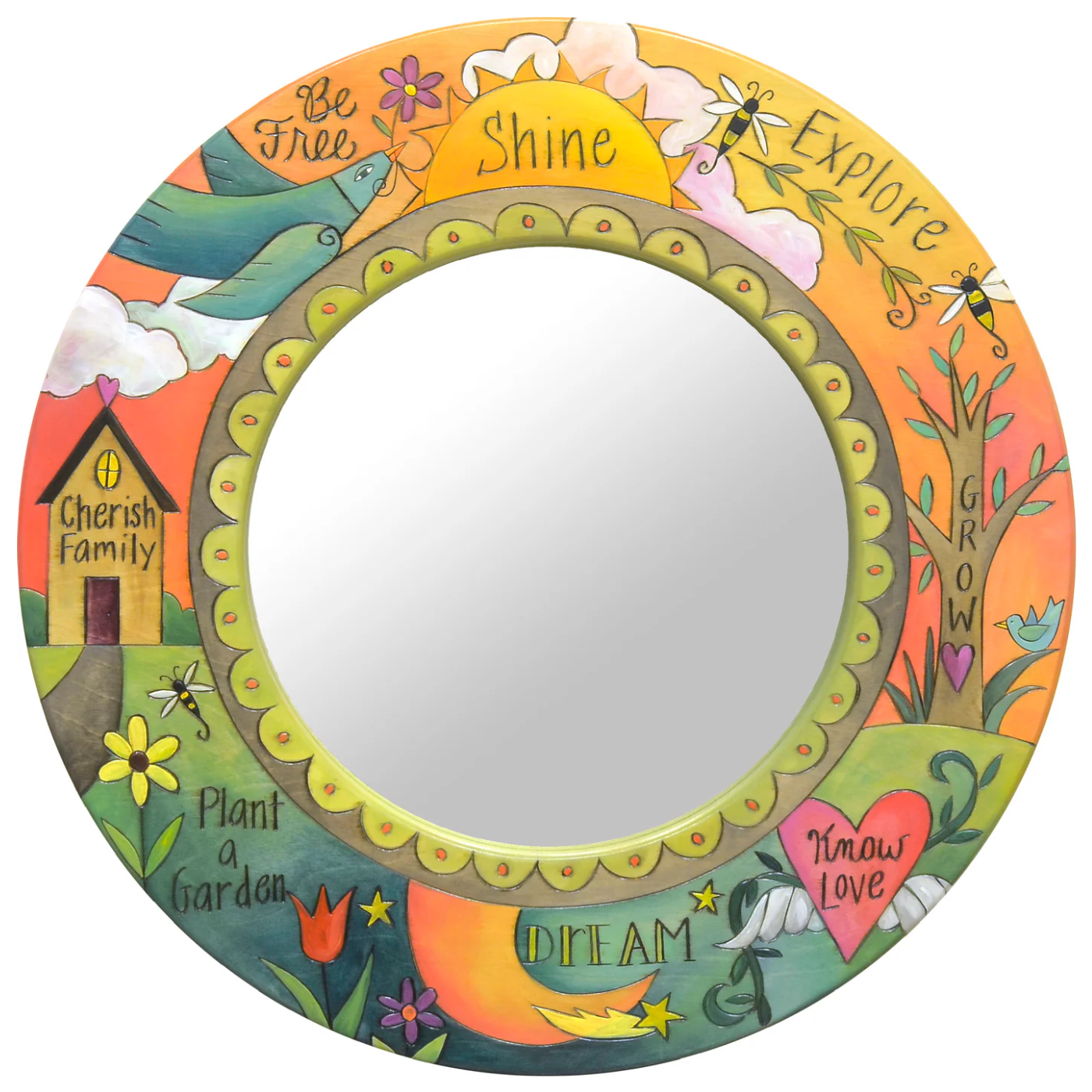 Small Circle Mirror-Shine