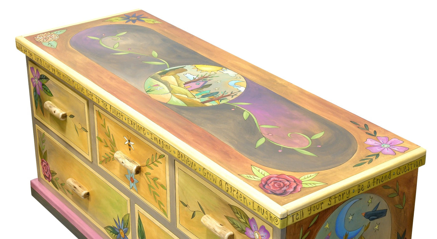 Large Dresser-Floral Landscape