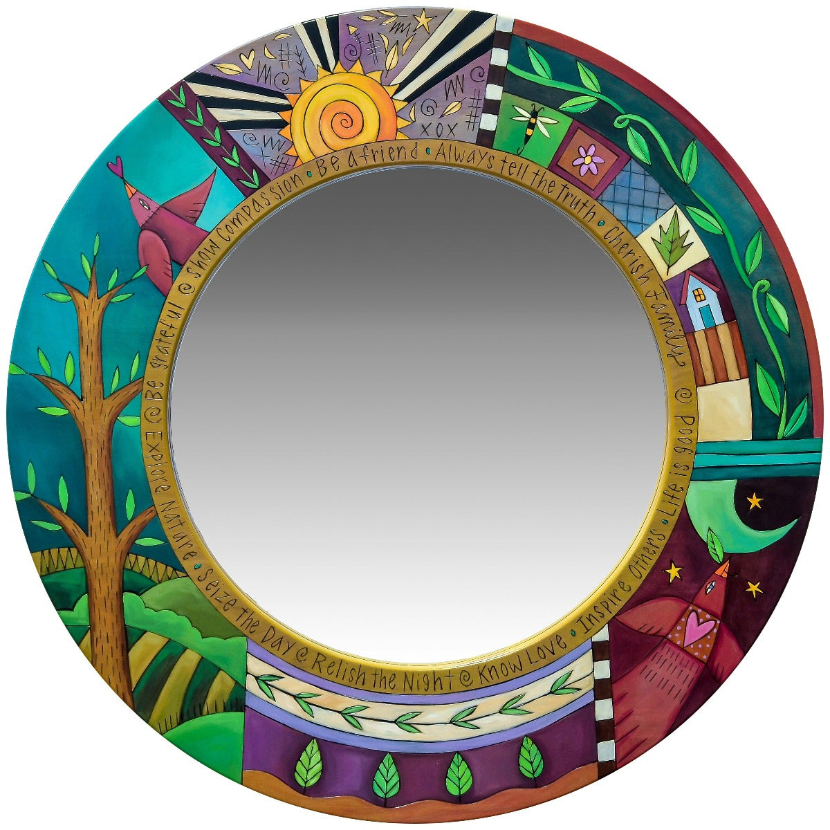 Large Circle Mirror-Inspirational