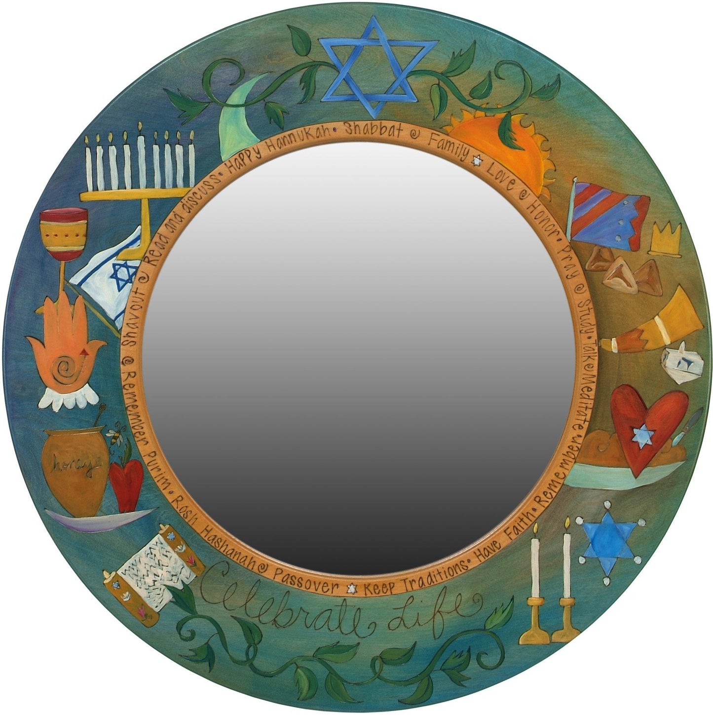 Large Circle Mirror-Judaica