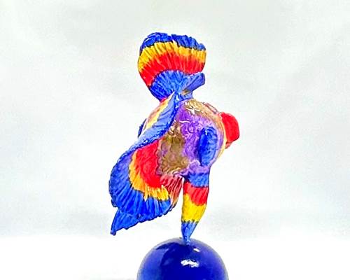 Betta Fish Sculpture, Md-Blue, Red, Yellow