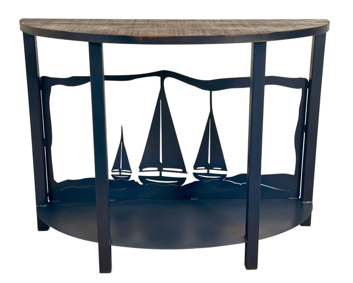 Sailboat Rounded Sofa Table-Navy