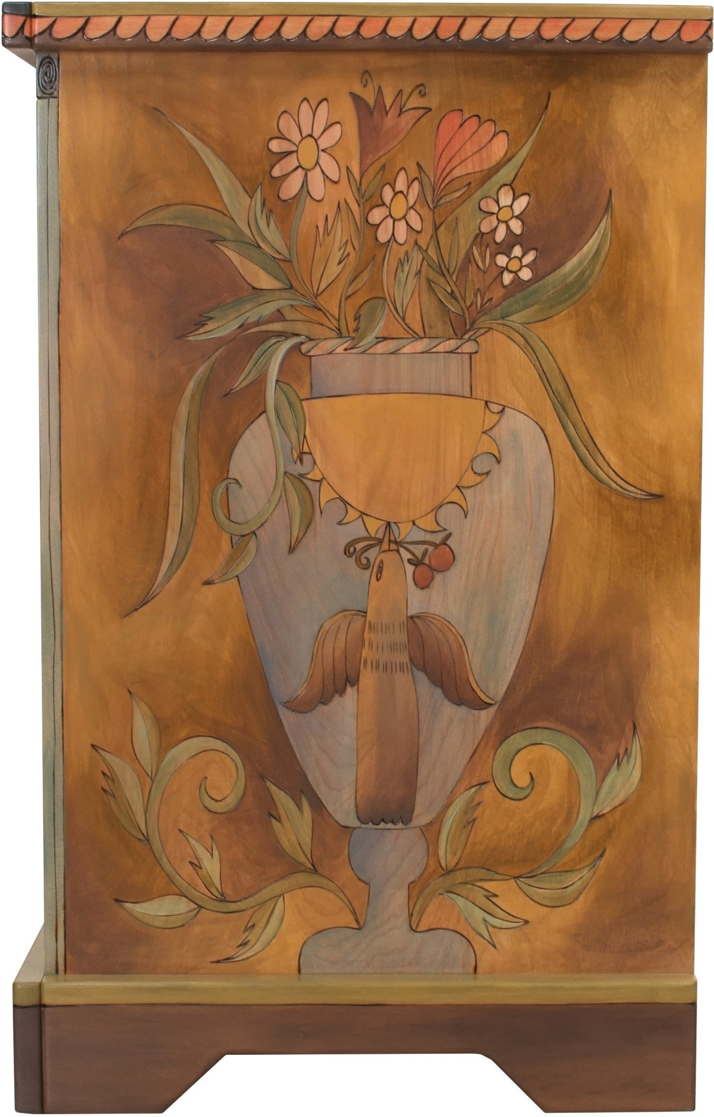 Double Buffet-Folk Art Birds