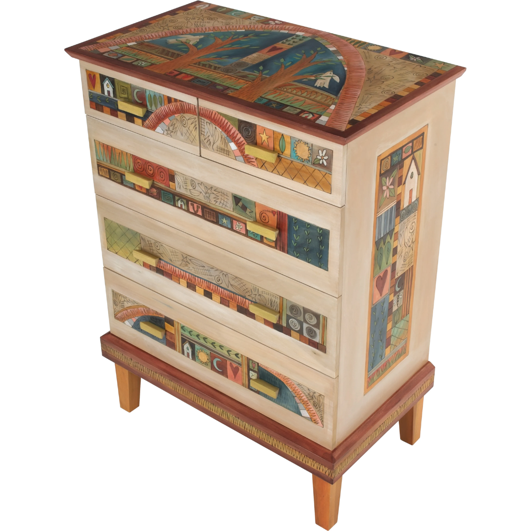 Tall Dresser-Neutral Scratchboard