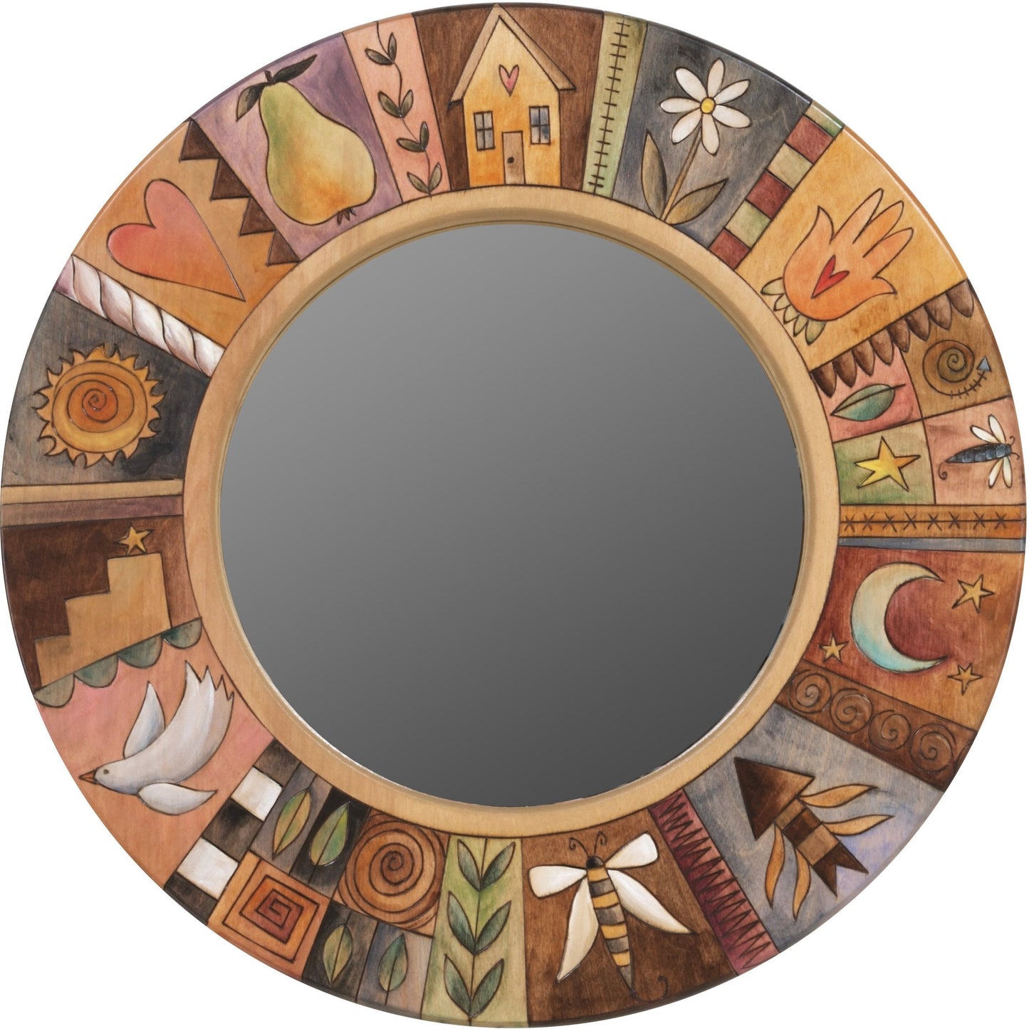 Small Circle Mirror-Patchwork