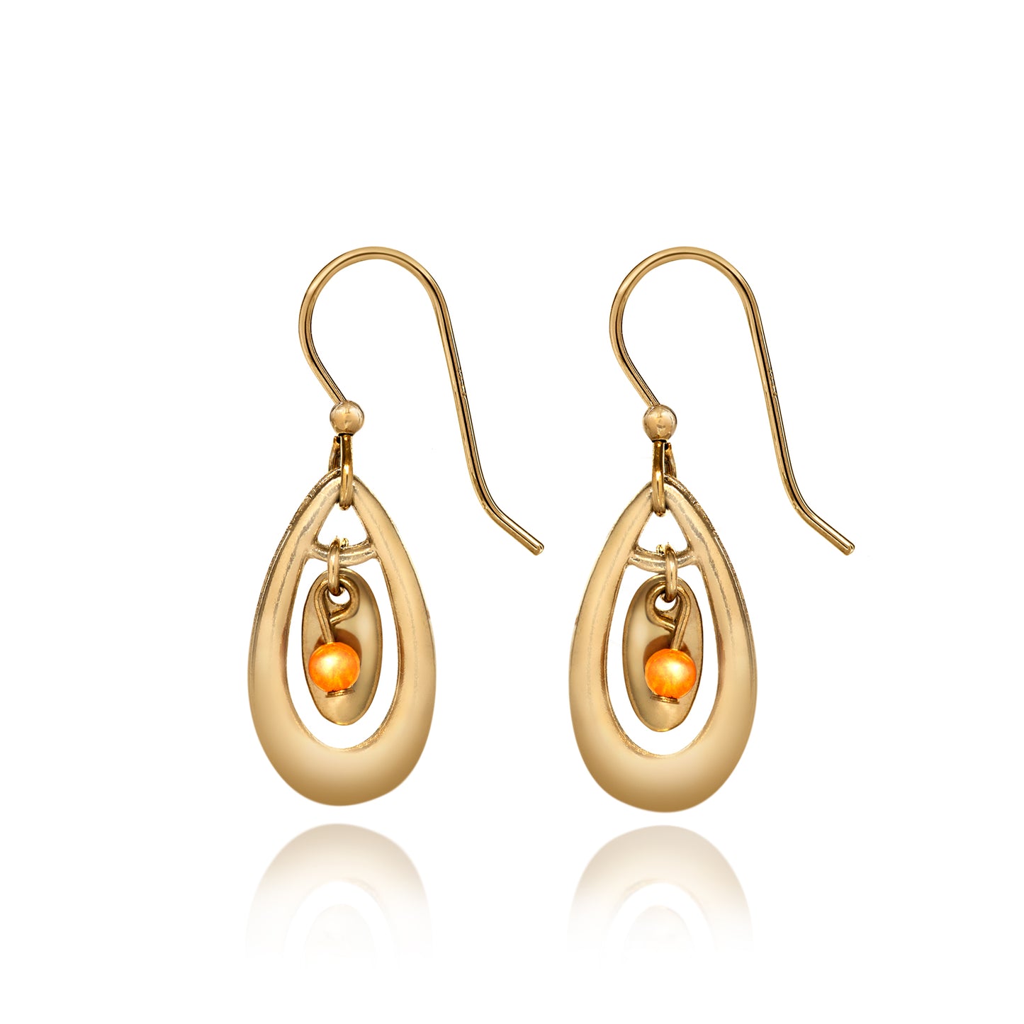 Open Oval Earrings-Gold