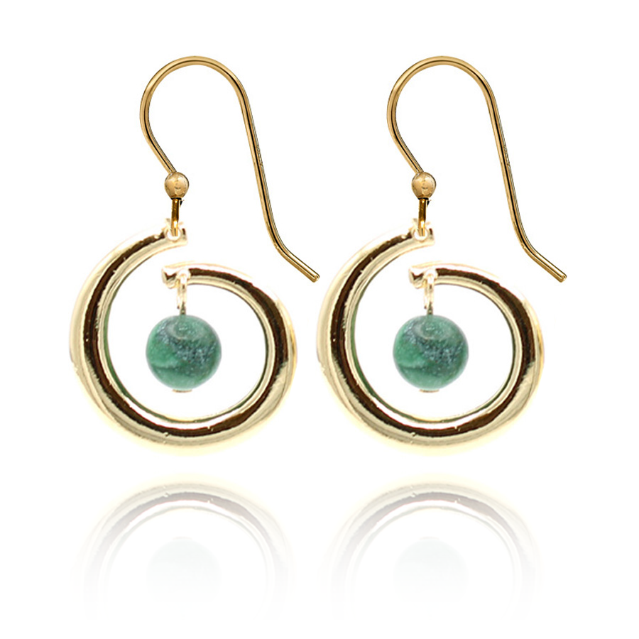 Sculpted Curl Earrings-Gold