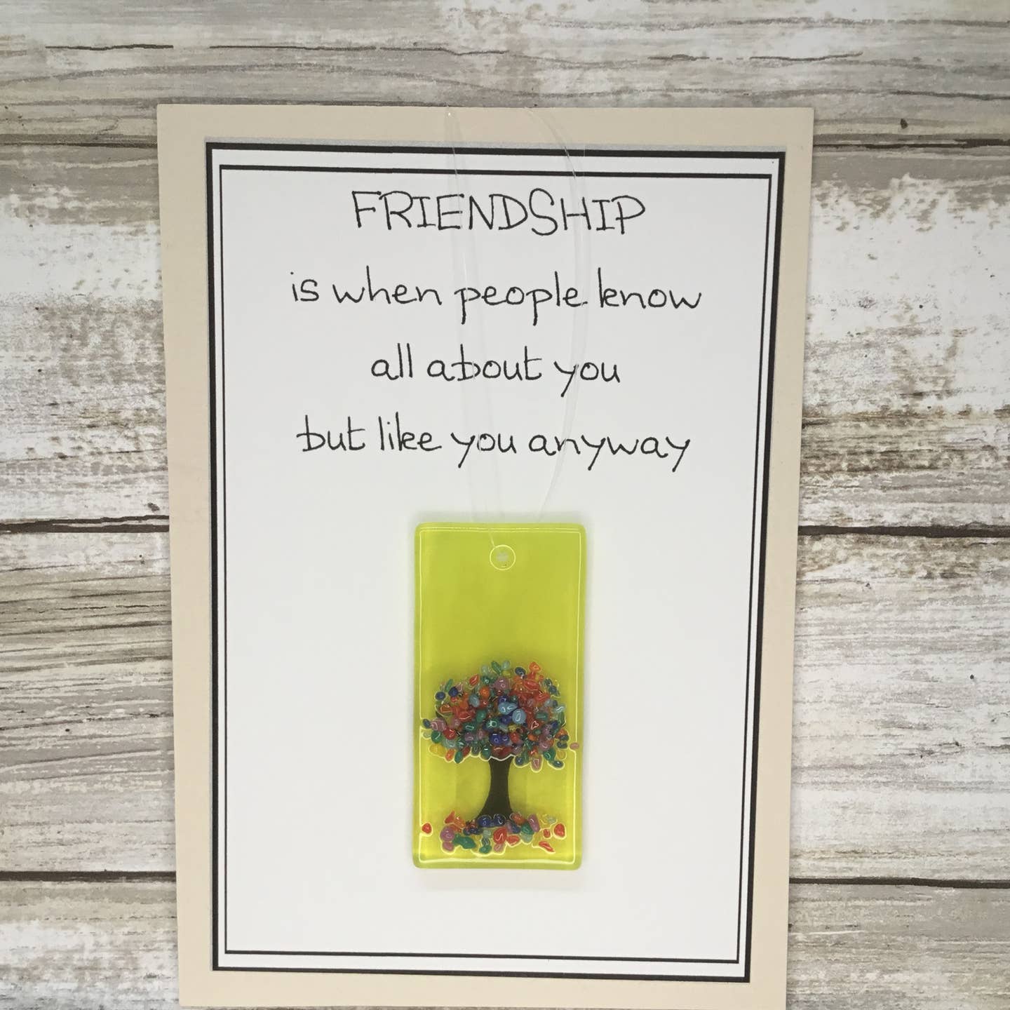Suncatcher Card-Friendship/Tree
