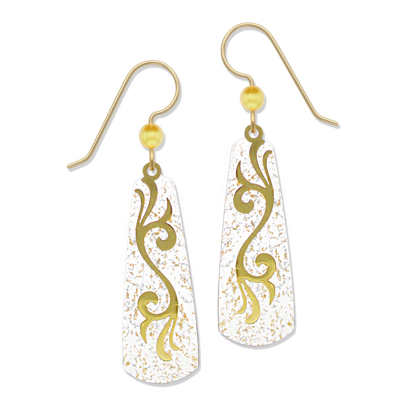 Golden Scroll Filigree Earrings