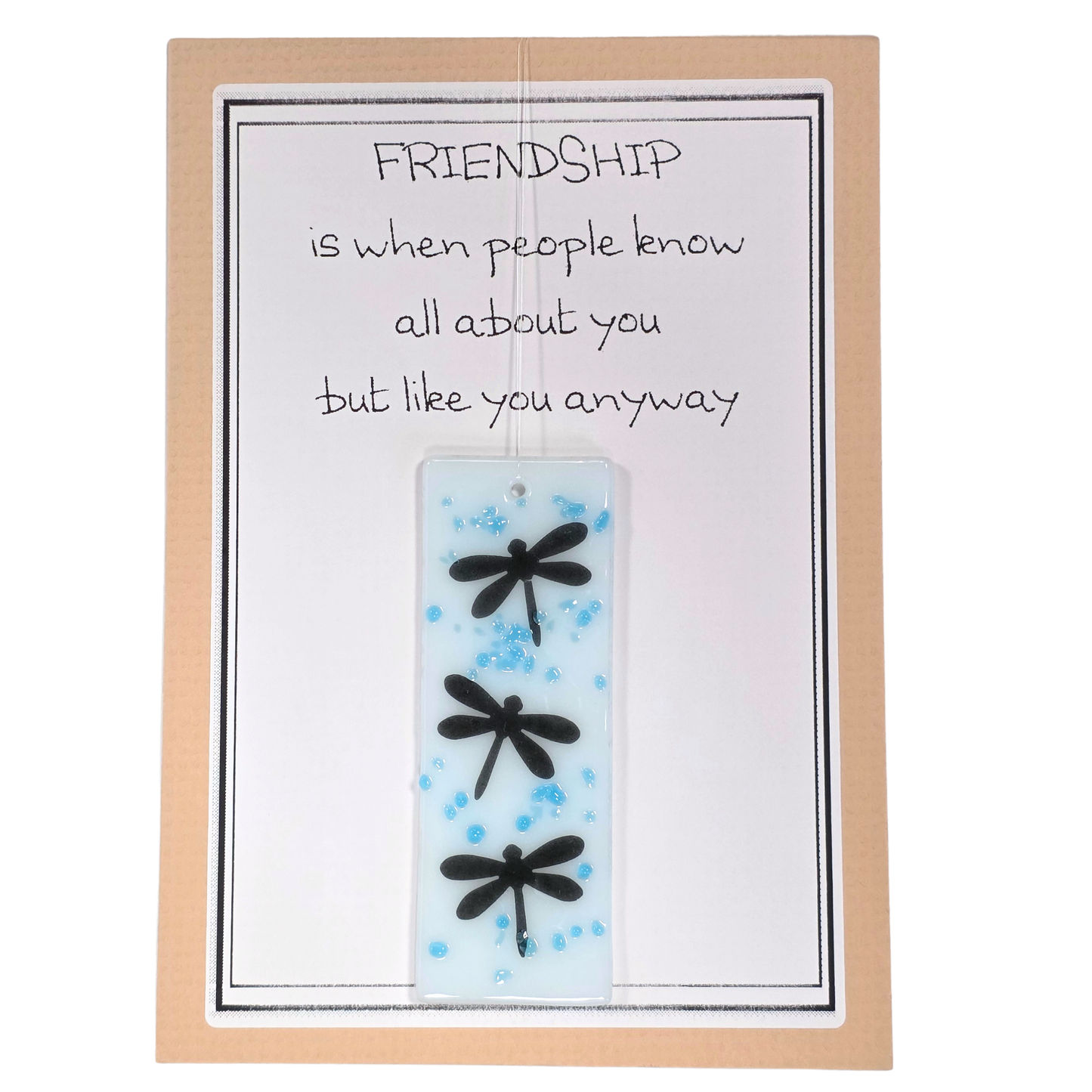 Suncatcher Card-Friendship/Dragonfly