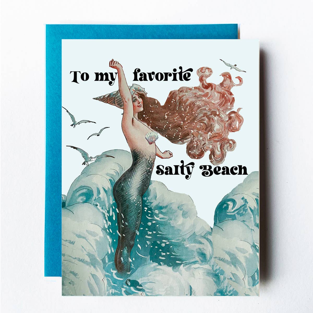 Card-Salty Beach Mermaid