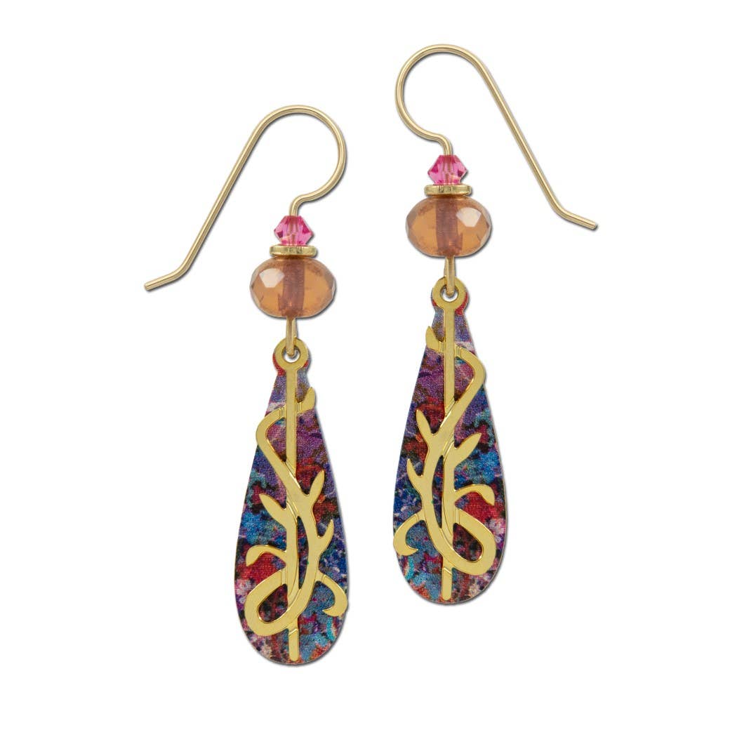 Colorful Drop Vine Earrings
