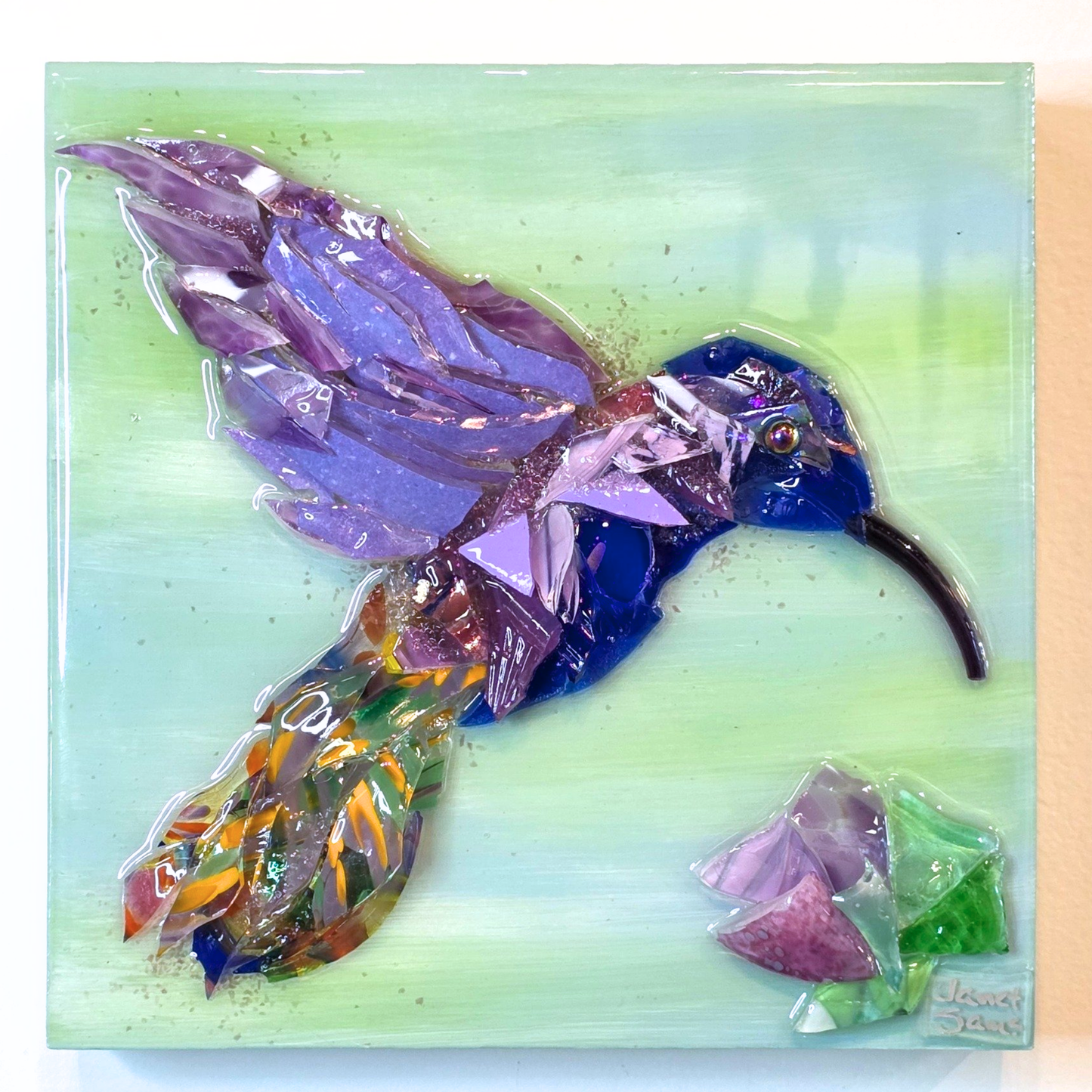 Shattered Glass Hummingbird