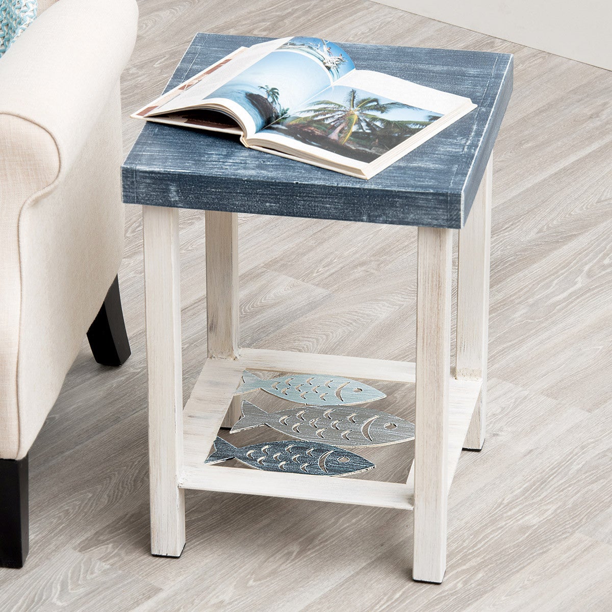 School of Fish Square End Table