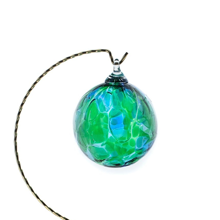 Blown Glass Ornament-Teal