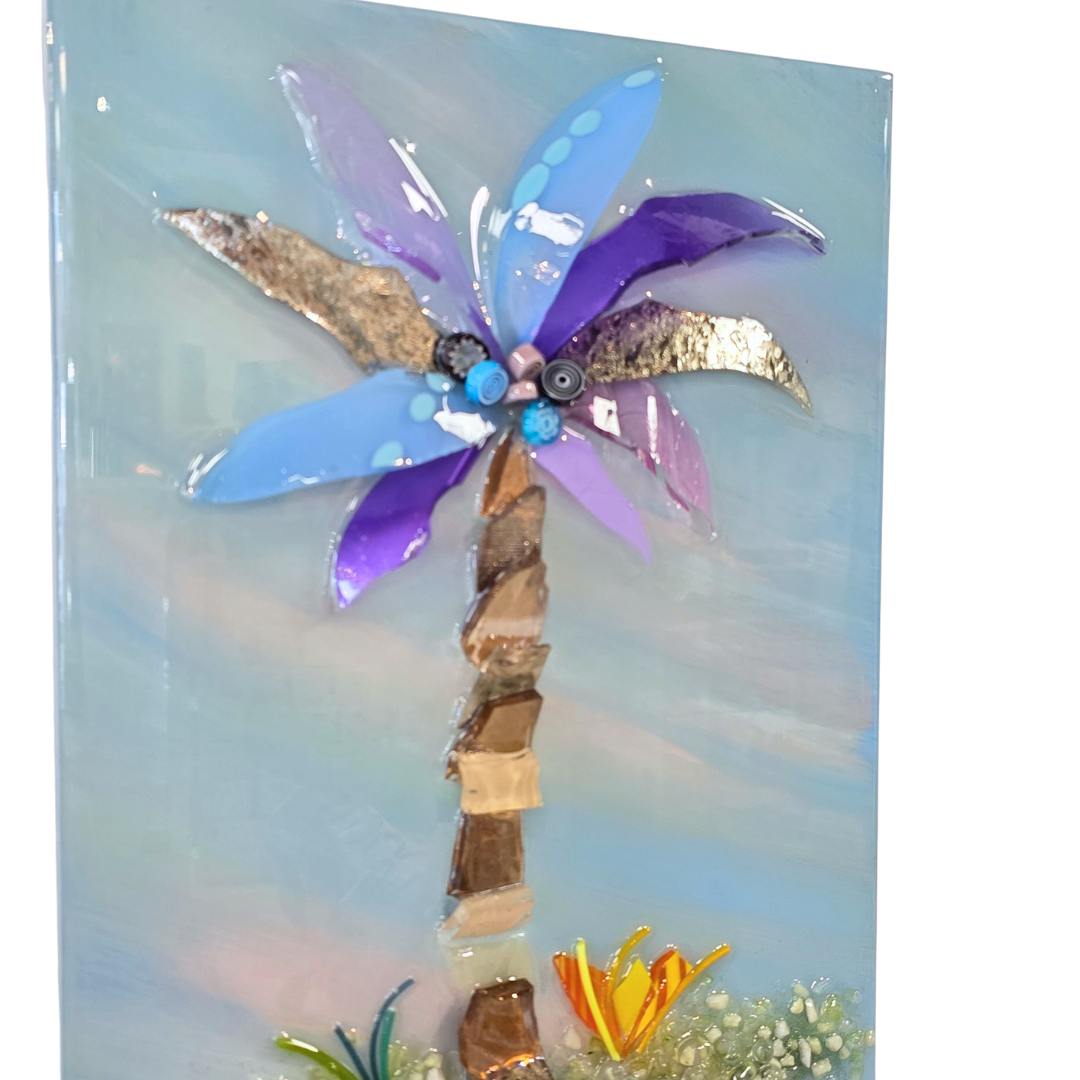 Shattered Glass Art-Palm Tree