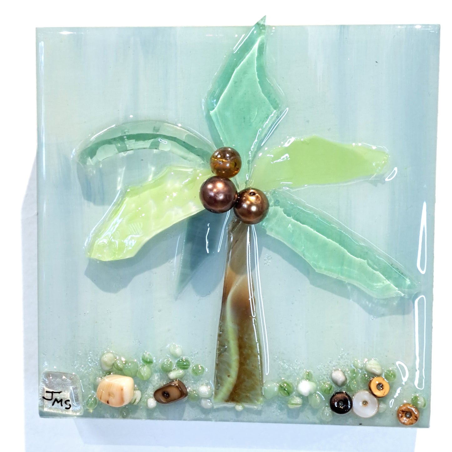 Palm Tree Glass Wall Art-Mini