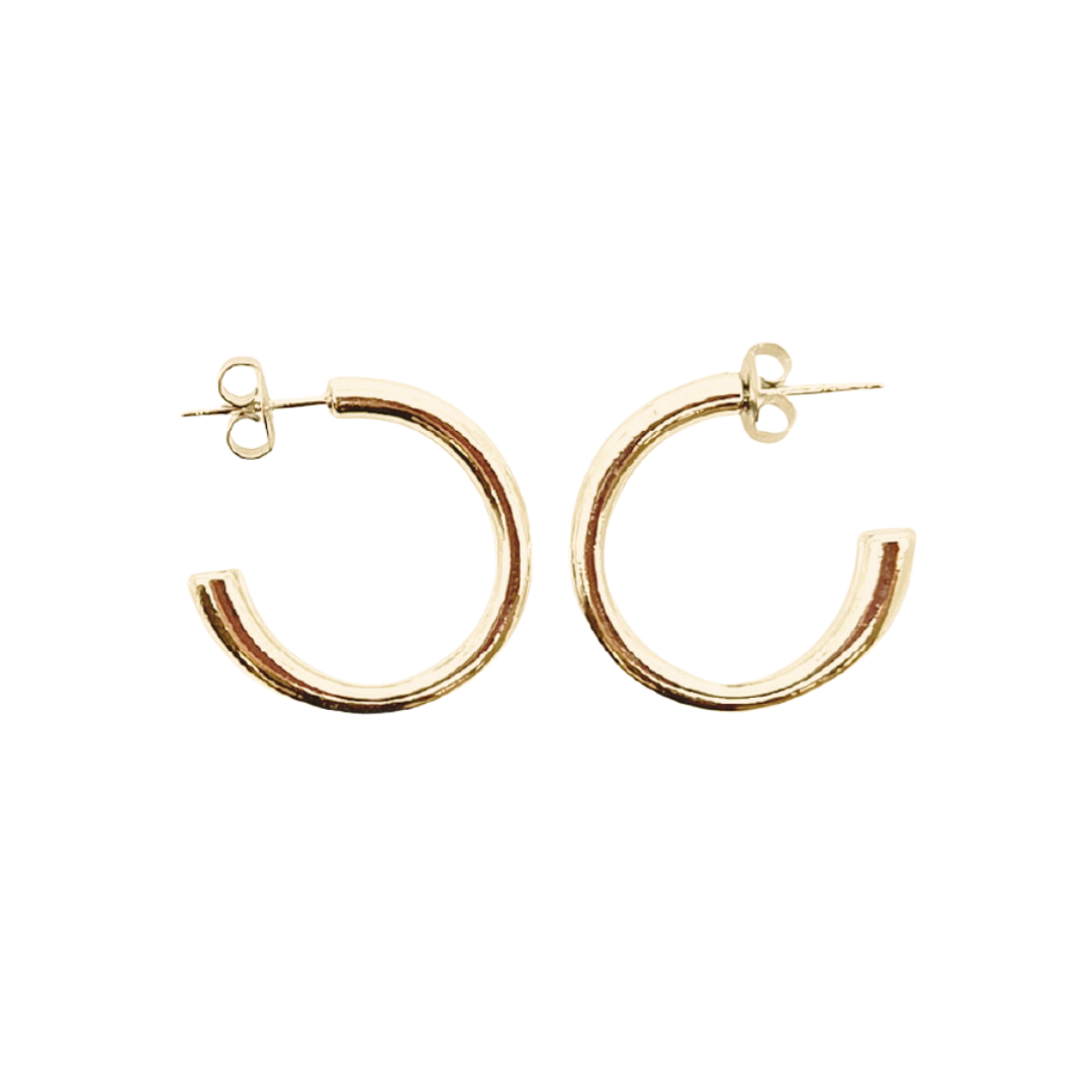 Graduating Hoop Earrings-Gold