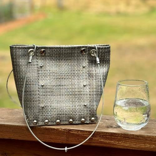 Runway Small Purse-Silver Tweed