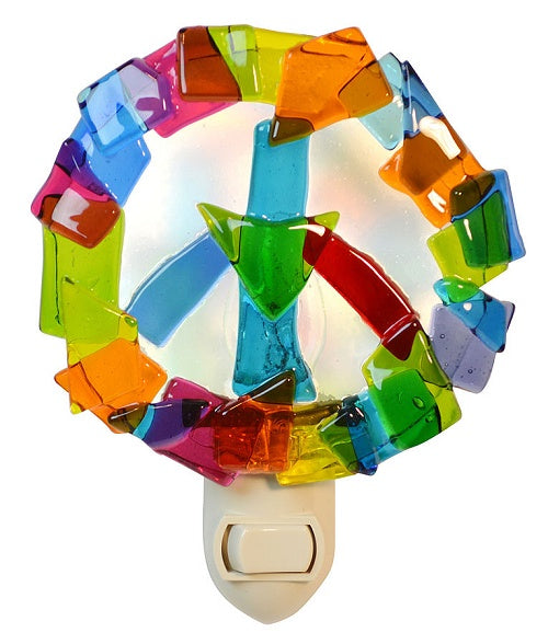 Glass Nightlight-Peace Sign