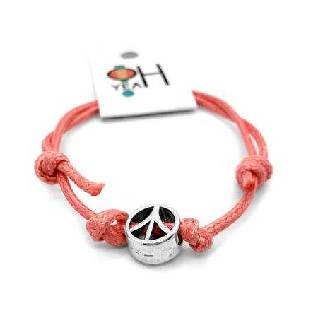 Peace Sign Bead Bracelet