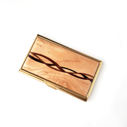 Business Card Case-Maple Inlay