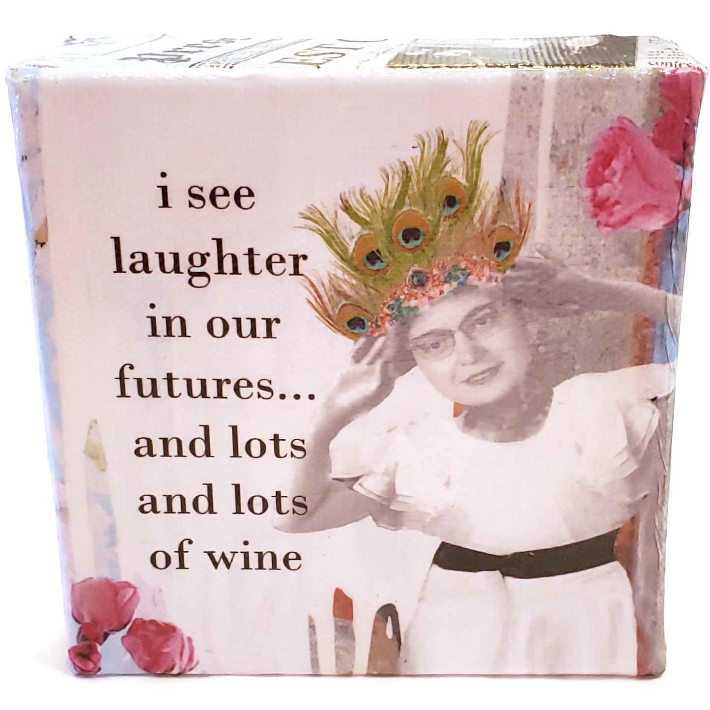 Lots of Wine Mini Canvas Artwork | Erin Smith Art | Hell Yeah