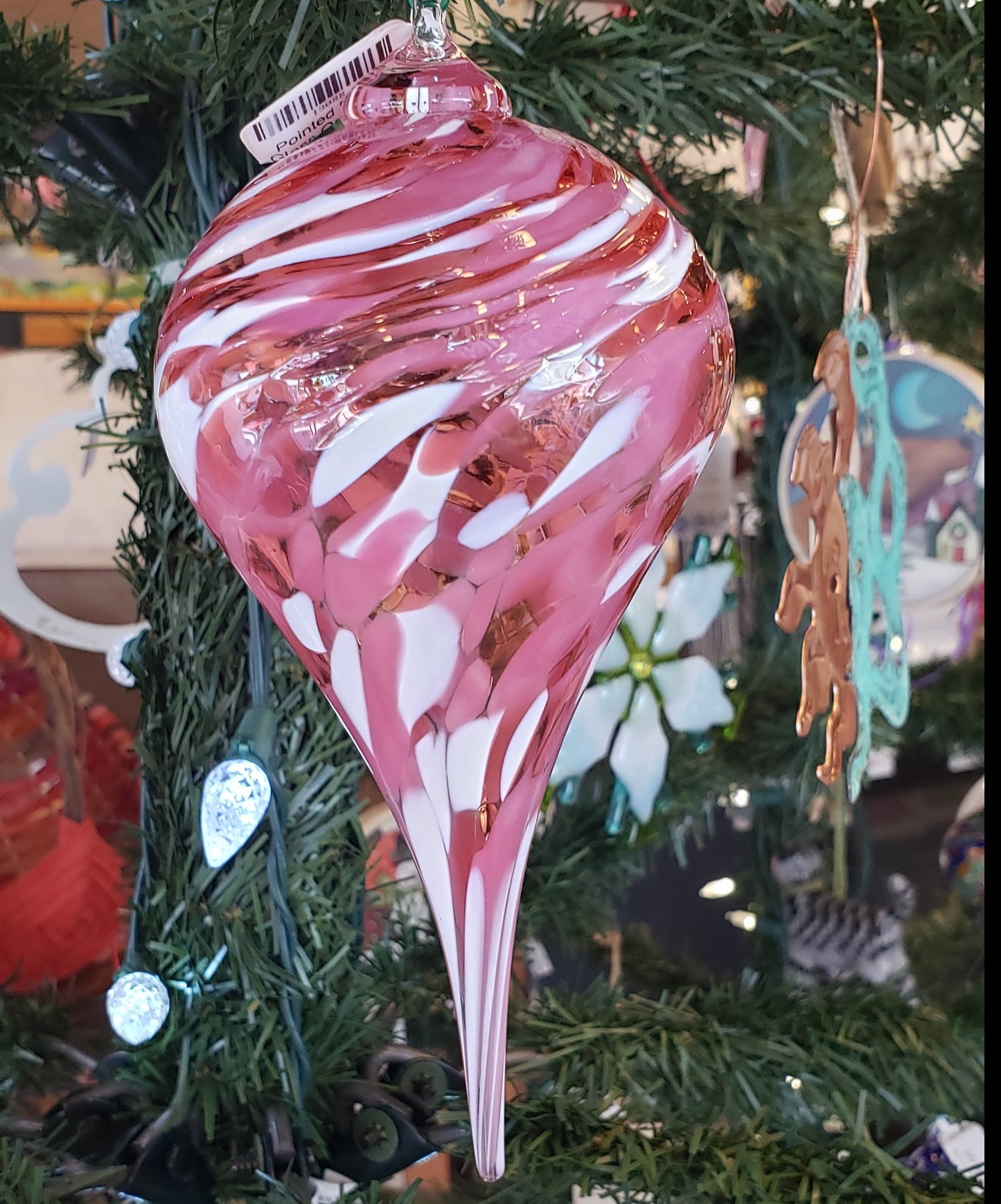 Pointed Blown Glass Ornament