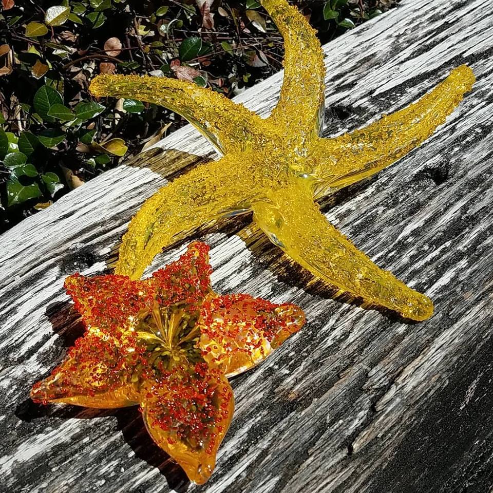 Baby Glass Starfish-Orange