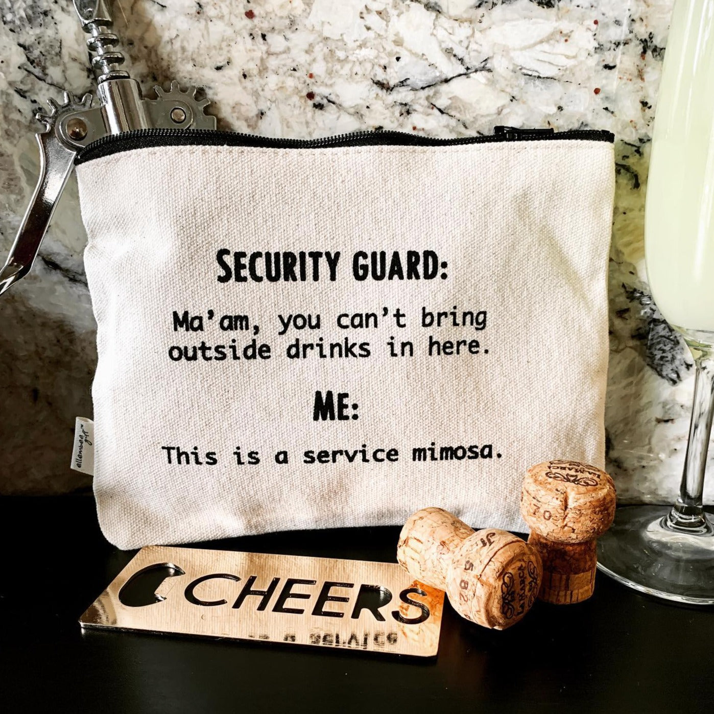 Service Mimosa Zippered Pouch