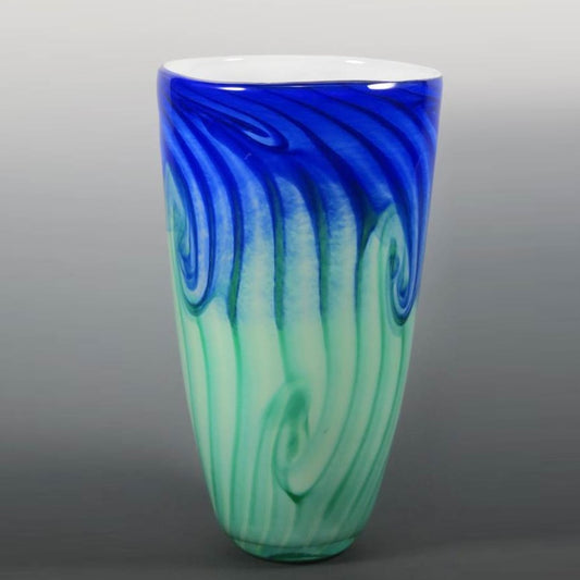 Two Tone Vase-Green/Blue