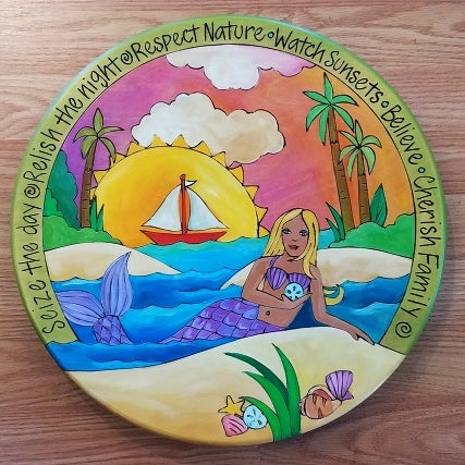 Sticks Lazy Susan 16"-Mermaid | Sticks | Random Acts of Art | Naples Florida