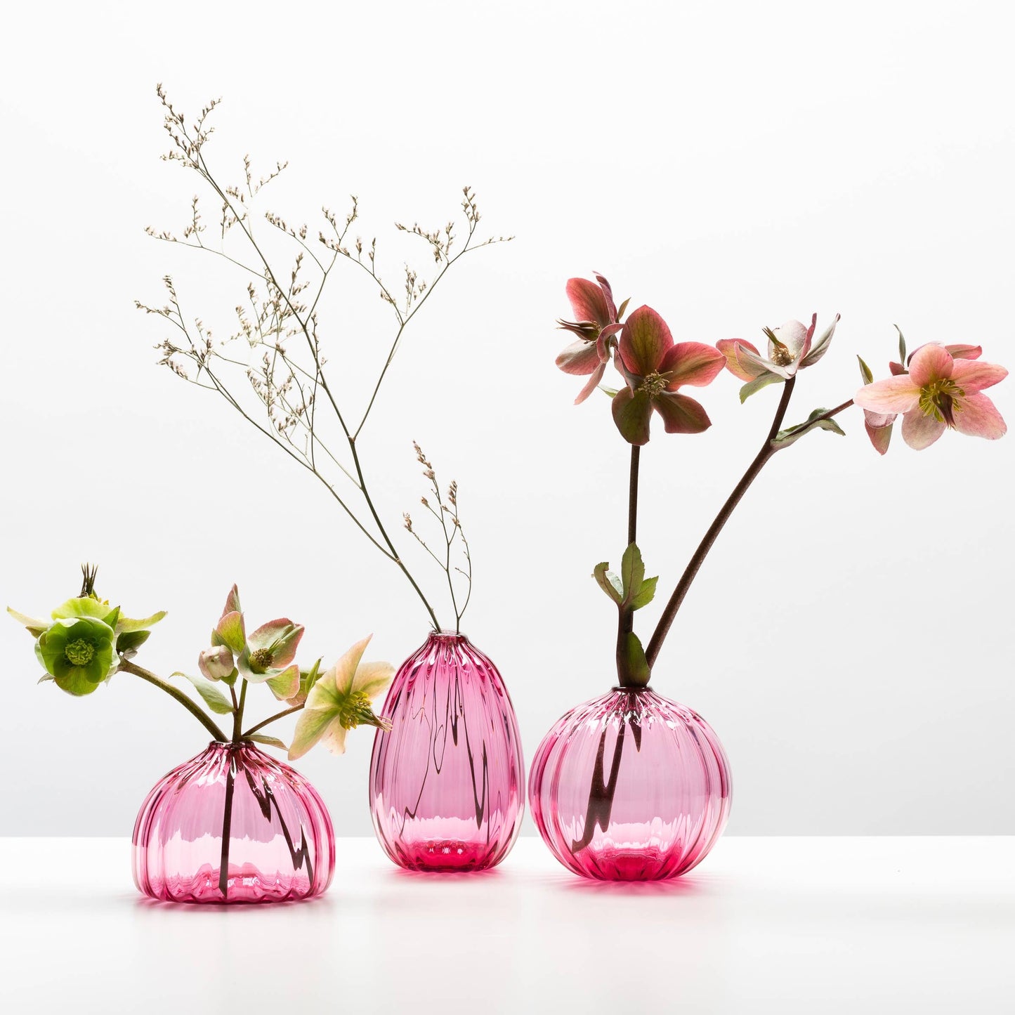 Little Buddies Glass Vases-Ruby