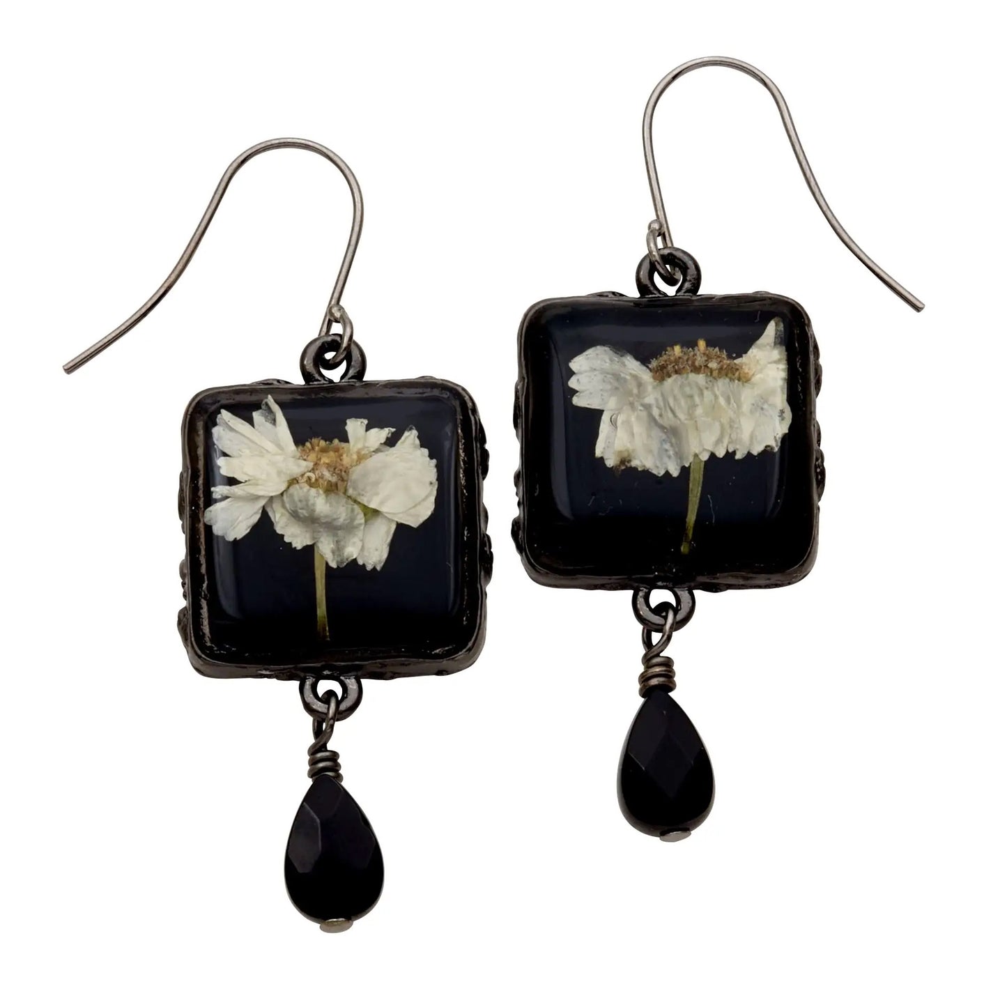 Achillea Earrings-Square Drop